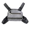 Chest Rig Bag Reflective Tactical with Multi Pockets for Night Running Cycling Walking Trekking Jogging Climbing