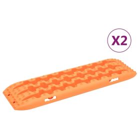 Traction Boards 2 pcs Orange 41.7"x12"x2.8" Nylon