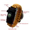 Outdoor Multi function Camping Survival Watch Bracelet Tools With LED Light